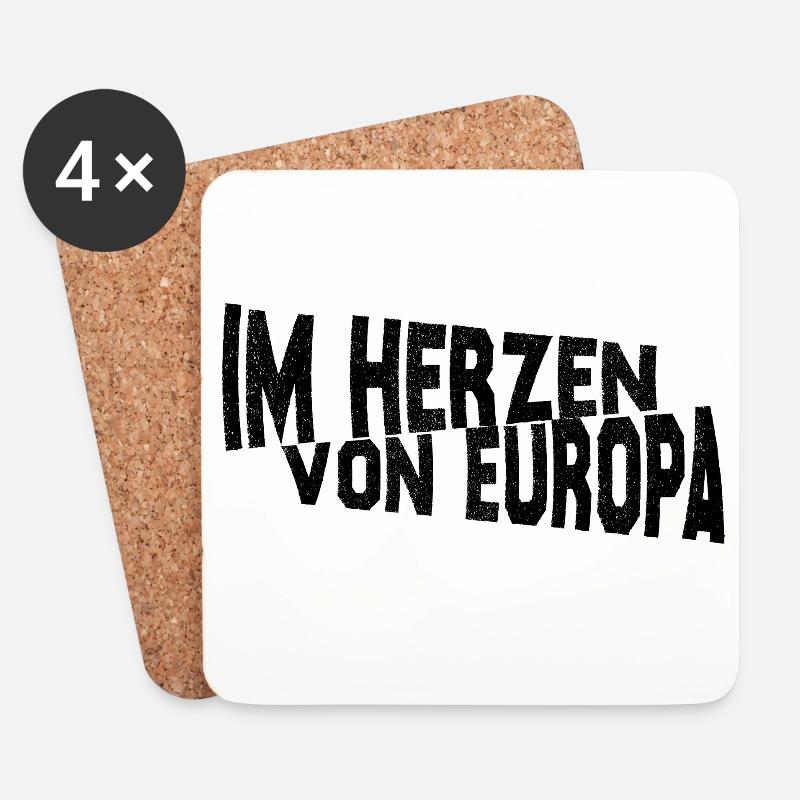 Frankfurt - Im Herzen von Europa - Untersetzer (4er-Set) - Weiß