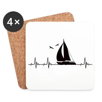 Voilier Heartbeat Voiliers voiliers - Dessous de verre (lot de 4) - blanc - Devant