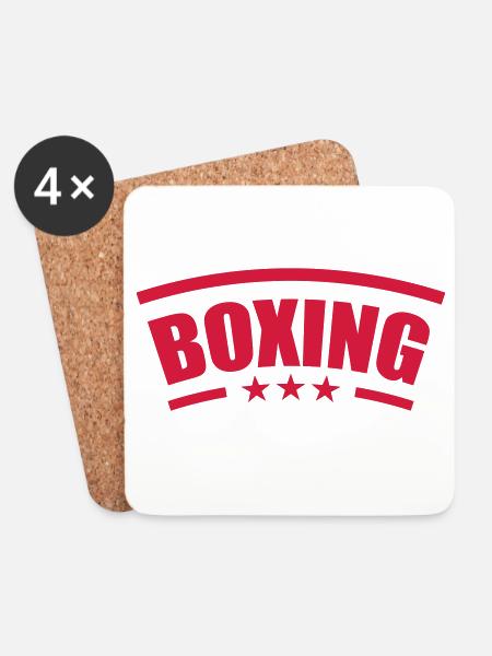 Boxen - Boxen 🥊 - Untersetzer (4er-Set) - Weiß