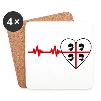 4 Mori Masked Pulse - Coasters (set of 4) - white - Front