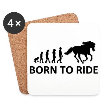 Born To Ride Horse - Untersetzer (4er-Set) - Weiß - Vorne