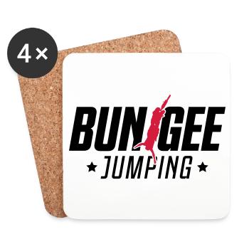 bungee jumping extrême sport - Dessous de verre (lot de 4) - blanc - Devant