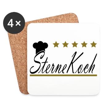 Sternekoch - Untersetzer (4er-Set) - Weiß - Vorne