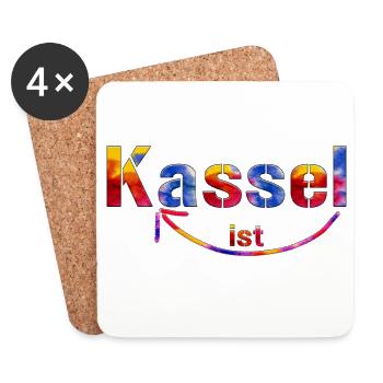 Kassel ist klasse - Untersetzer (4er-Set) - Weiß - Vorne