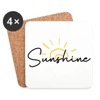 Sunrise Scribble Arc - Coasters (set of 4) - white - Front
