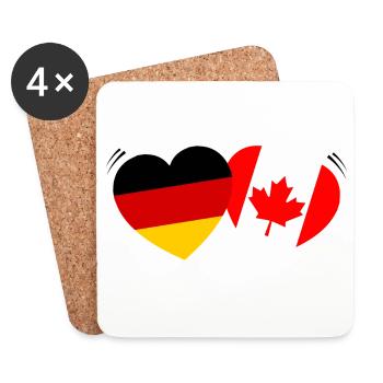 German-Canadian Love - Coasters (set of 4) - white - Front