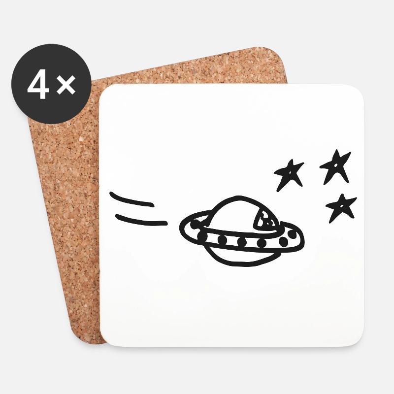 Alles außer-gewöhnlich - das UFO - Untersetzer (4er-Set) - Weiß