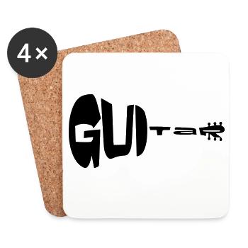 Gitarre in Form einer Gitarre * - Untersetzer (4er-Set) - Weiß - Vorne