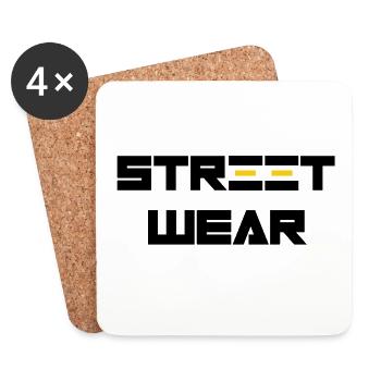 Street Wear - Untersetzer (4er-Set) - Weiß - Vorne