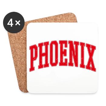 Phoenix Arch Lettering - Coasters (set of 4) - white - Front