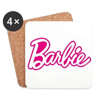 Barbie Logo Rose Fluo - Dessous de verre (lot de 4) - blanc - Devant