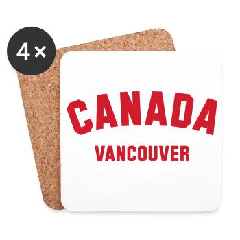 VANCOUVER, Canada Kanada - Untersetzer (4er-Set) - Weiß - Vorne