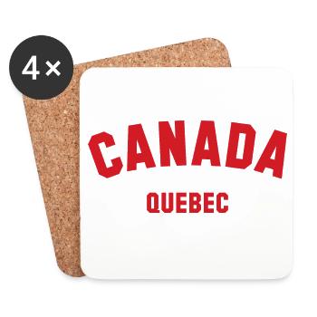 QUEBEC, Canada Kanada - Untersetzer (4er-Set) - Weiß - Vorne