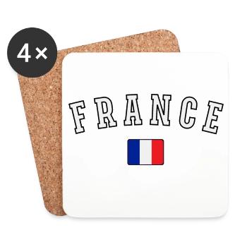 French flag, French pride - Coasters (set of 4) - white - Front