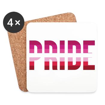 Pride Month LGBT - Lesbian Pride - Coasters (set of 4) - white - Front