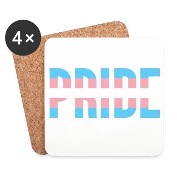 Pride Month LGBT - Trans Pride - Coasters (set of 4) - white - Front