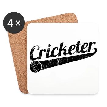 Cricketer - Dessous de verre (lot de 4) - blanc - Devant