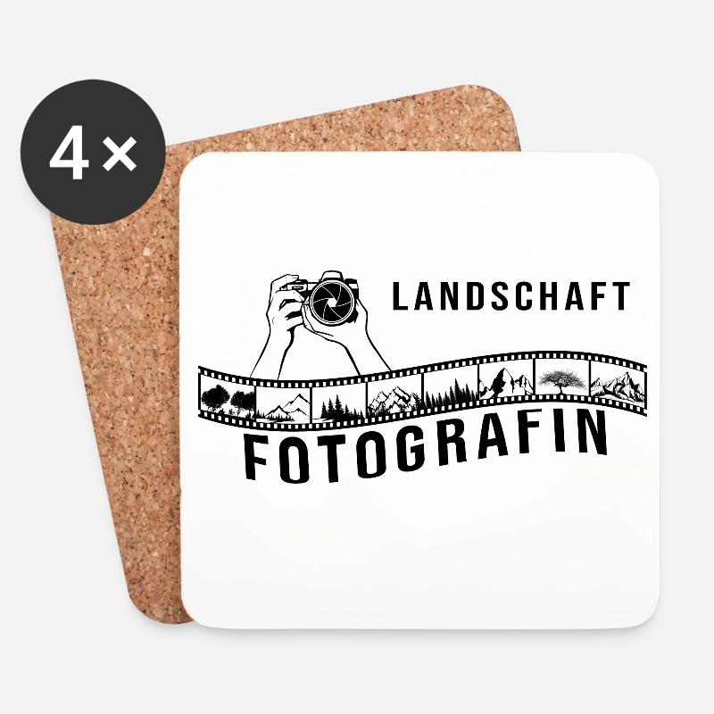 Landschaftsfotografin - Untersetzer (4er-Set) - Weiß