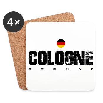 German Flag Crest Circle - Coasters (set of 4) - white - Front