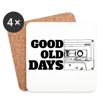 good old days Kasette weiß - Untersetzer (4er-Set) - Weiß - Vorne