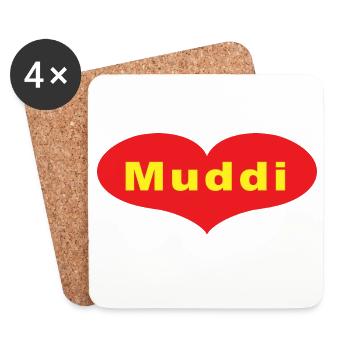 Muddi - Untersetzer (4er-Set) - Weiß - Vorne