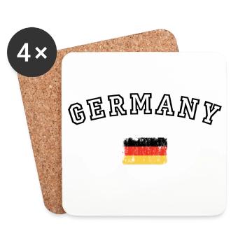 German Flag Stripes Pop Art - Coasters (set of 4) - white - Front