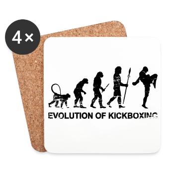 Evolution of kickboxing - Coasters (set of 4) - white - Front