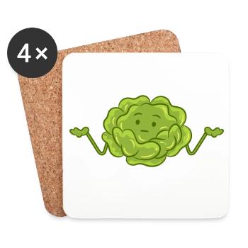 Funny salad - Coasters (set of 4) - white - Front