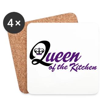 Funny cooking apron for women - Coasters (set of 4) - white - Front