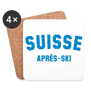 APRES SKI Suisse Switzerland Schweiz - Coasters (set of 4) - white - Front