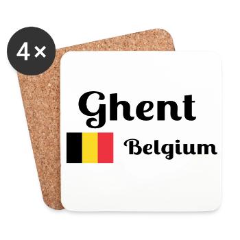 Gent Belgien - Stilvolle Drucke - Untersetzer (4er-Set) - Weiß - Vorne