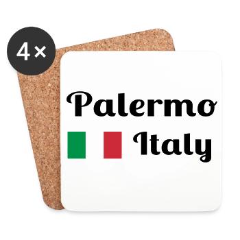 Palermo, Italy - Stylish prints - Coasters (set of 4) - white - Front