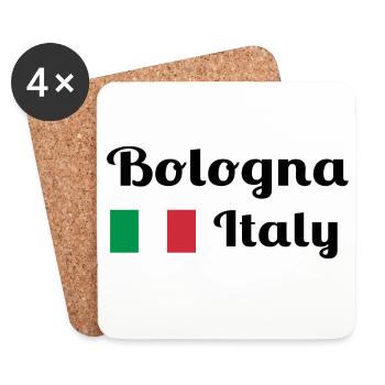 Bologna, Italien - Stilvolle Drucke - Untersetzer (4er-Set) - Weiß - Vorne
