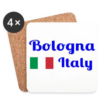 Bologna Italy - Stylish prints - Coasters (set of 4) - white - Front