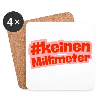 None not a millimeter to the right - Coasters (set of 4) - white - Front