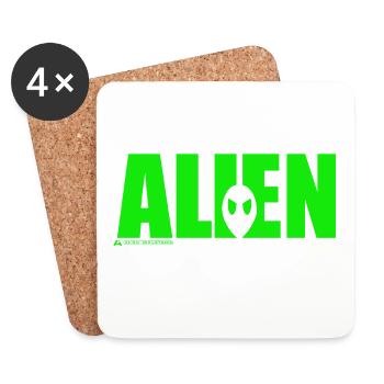 Alien Shadow - Coasters (set of 4) - white - Front
