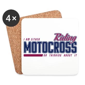 Riding Motocross - MX Riding - Dessous de verre (lot de 4) - blanc - Devant