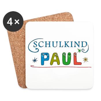 Schoolchild Paul - Coasters (set of 4) - white - Front