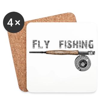 Fly fishing - Untersetzer (4er-Set) - Weiß - Vorne