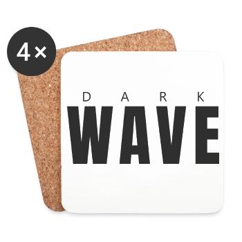 Vague sombre - Dessous de verre (lot de 4) - blanc - Devant