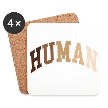 Human Human African - Coasters (set of 4) - white - Front