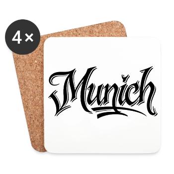 Munich - Dessous de verre (lot de 4) - blanc - Devant