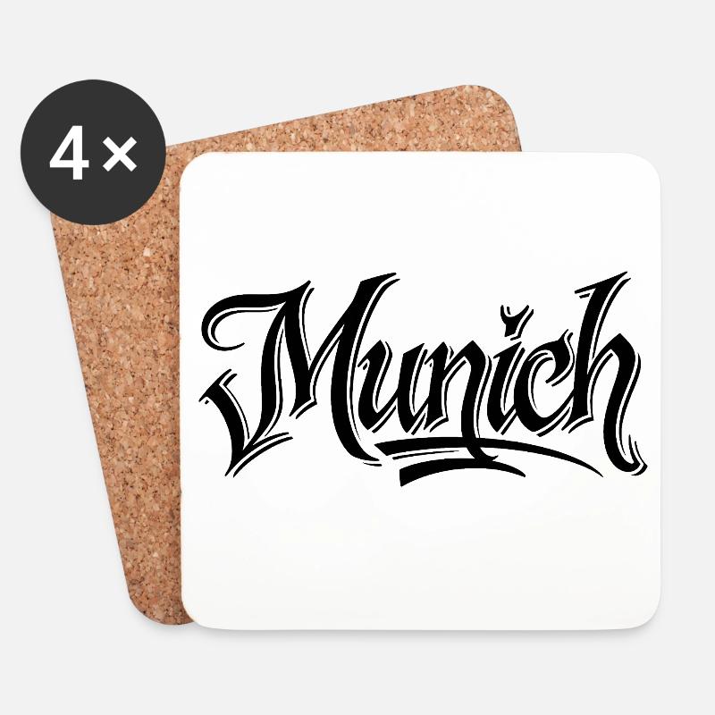 Munich - Dessous de verre (lot de 4) - blanc