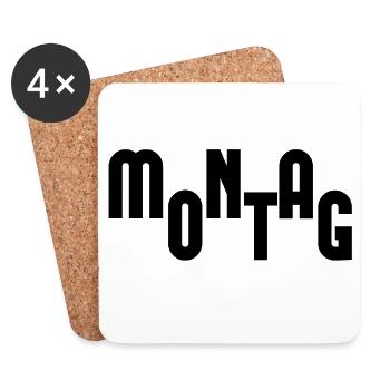 Monday Black/White - Coasters (set of 4) - white - Front