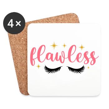 Flawless Star Writing - Coasters (set of 4) - white - Front