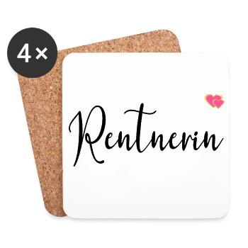 Cœur de pension de retraité - Dessous de verre (lot de 4) - blanc - Devant