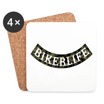 camouflage_bikerlife - Coasters (set of 4) - white - Front