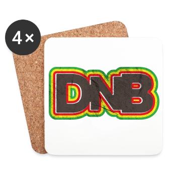DnB Graffiti Junglist Grunge Logo - Dessous de verre (lot de 4) - blanc - Devant