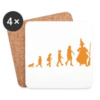 Développement en sorcière - Dessous de verre (lot de 4) - blanc - Devant