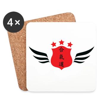 Aikido - Martial Art - Aikido - Coasters (set of 4) - white - Front